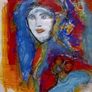 Donna con cappuccio rosso